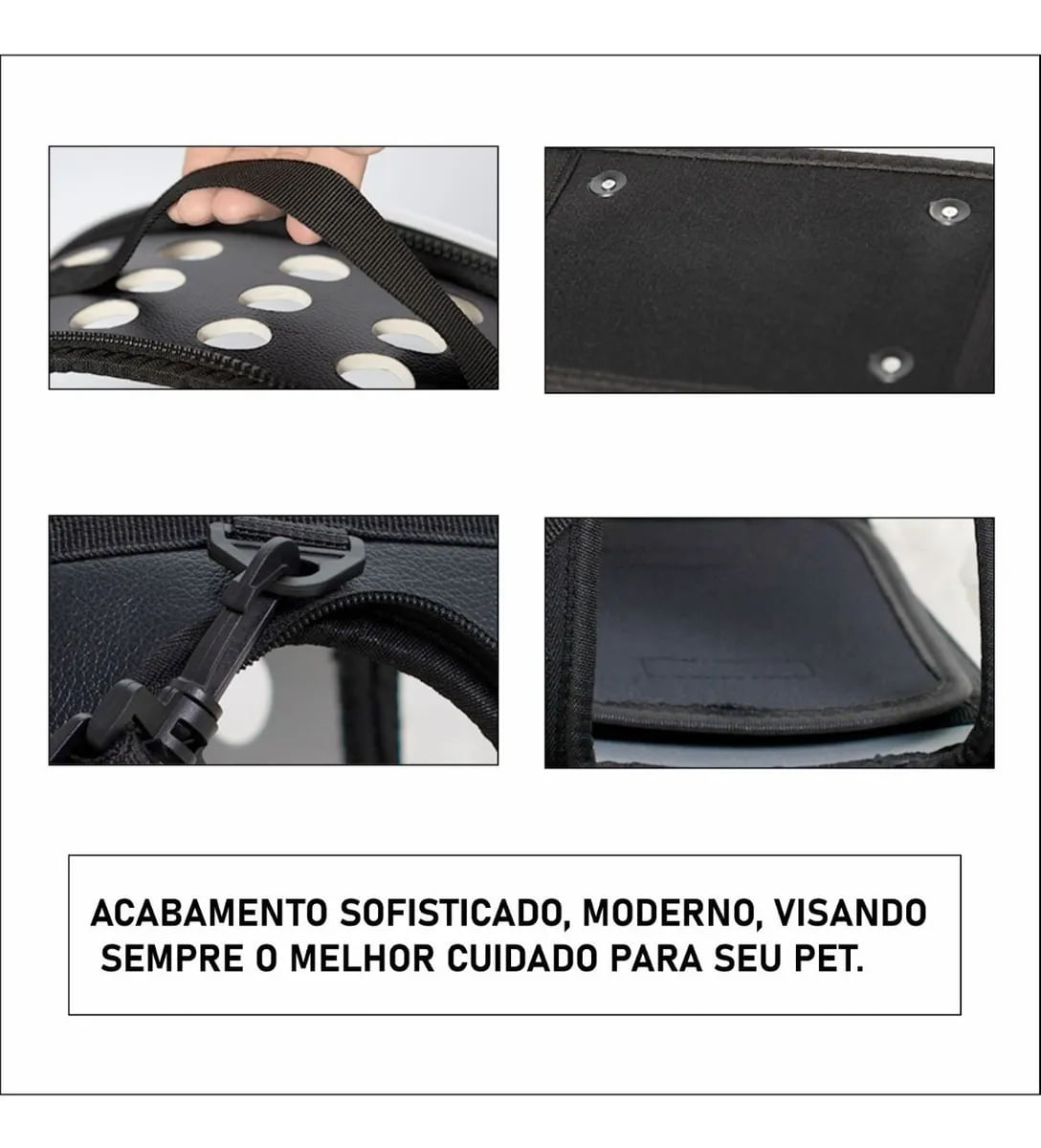 Bolsa Transparente Pet Transporte Cães Gatos Tiffany