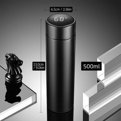 Garrafa Térmica Led Inteligente Aço Inoxidável 500ml