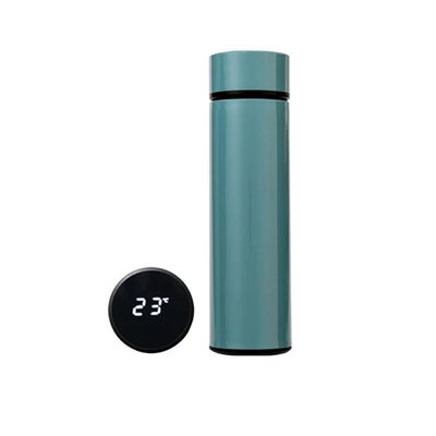 Garrafa Térmica Squeeze Display Led Inteligente Verde