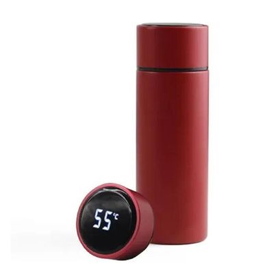 Garrafa Térmica Squeeze Display Led Inteligente Vermelho