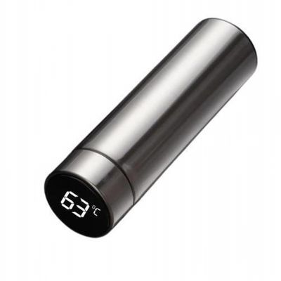 Garrafa Térmica Inox Visor De Temperatura Display Led  480Ml