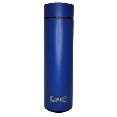 Garrafa Térmica Com Display De Temperatura 480Ml Azul