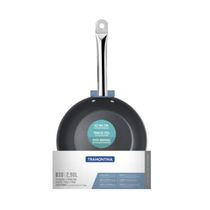 Frigideira Tramontina Professional Rasa em Aço Inox com Fundo Triplo Revestimento Interno em Antiaderente com Cabo 30 cm