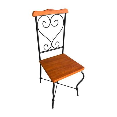 Cadeira De Jantar Conjunto Com 2 Estilo Industrial Rustica Ferro E Madeira Artesanal