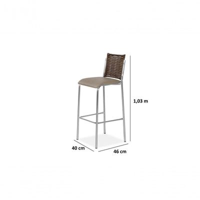 Banquetas 2Un Titanium Junco Cromado