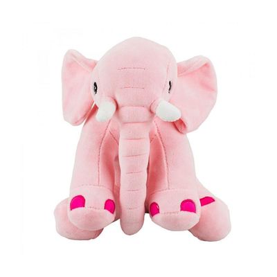 Pelúcia Elefante Rosa Sentado 24cm