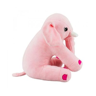 Pelúcia Elefante Rosa Sentado 24cm