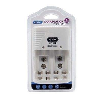 Carregador Para 4 Pilhas E Baterias 9v Knup Kp-512