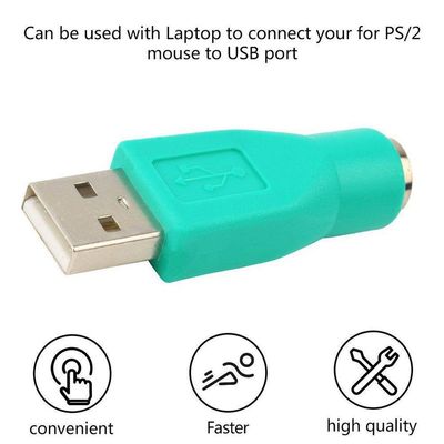 Adaptador Usb Macho X Ps2 Femea  Para Teclado Mouse