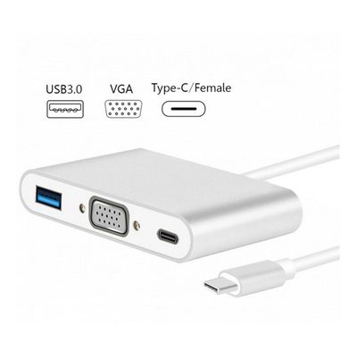 Adaptador Usb 3.1 Tipo C Thunderbolt 3.0 2x Usb 3.0 Vga Usb
