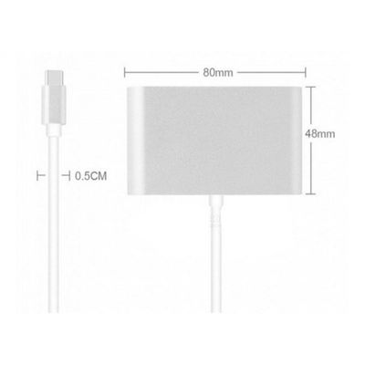 Adaptador Usb 3.1 Tipo C Thunderbolt 3.0 2x Usb 3.0 Vga Usb