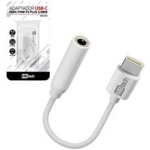 Adaptador Tipo C X P2 Branco 10,5Cm Na Cartela