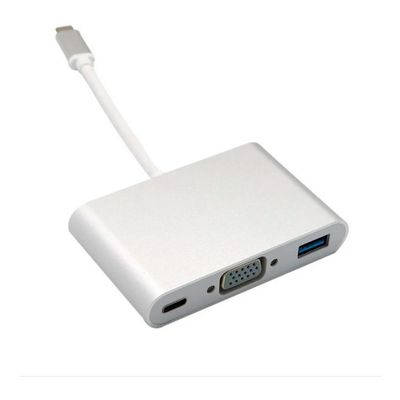 Adaptador Usb 3.1 Tipo C Thunderbolt 3.0 2X Usb 3.0 Vga Usb