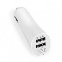 Carregador Veícular Duplo Usb Branco - I-Deal