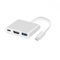 Adaptador Type-C Para Usb 3.0/Hdmi/Type-C Hc-03 Dex