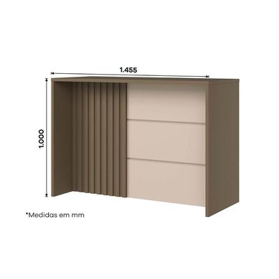 Bancada Ilha Cozinha  Gourmet Connect Duna/Cristal - Henn
