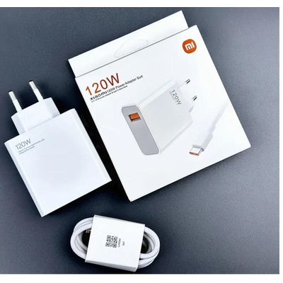 Fonte Carregador Type-C 120w Turbo + Cabo de Dados 6A - Compativel com Xiaomi Poco X3 X4 X5 XT