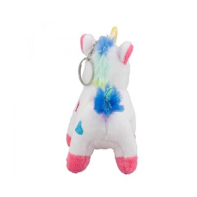 Chaveiro de Pelúcia Unicórnio Branco 11cm