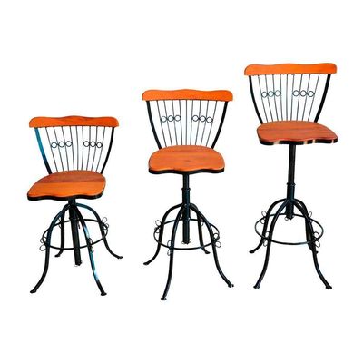 Kit Com 2 Cadeiras Banqueta Bistrô Alta Regulável Giratória Balcão Cozinha