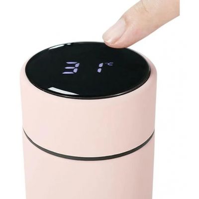 Garrafa Termica Inox 480Ml Display Digital Touch Screen