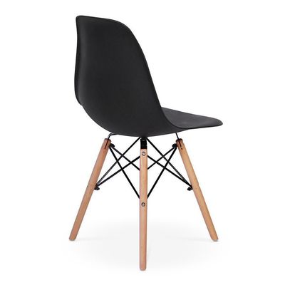 Conjunto Mesa Eiffel Preta 4 Cadeiras Charles Eames Preta