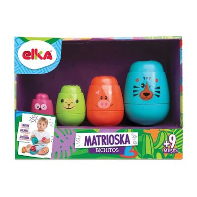 Brinquedo Educativo Matrioska Bichitos de Encaixar - Elka