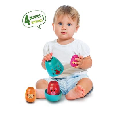 Brinquedo Educativo Matrioska Bichitos de Encaixar - Elka