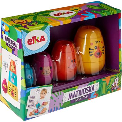 Brinquedo Educativo Matrioska Bichitos de Encaixar - Elka