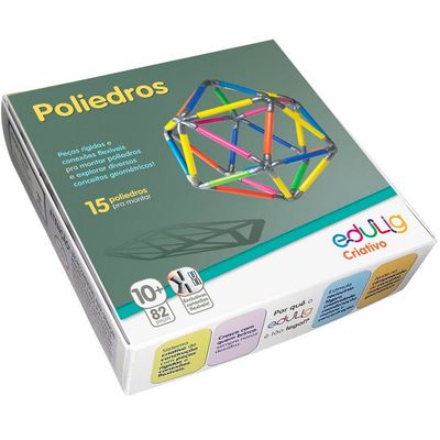 Brinquedo Educativo Edulig Poliedros e polígonos - 82 peças - 83L5ZY87L - Edulig