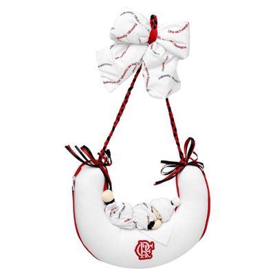Enfeite Porta Maternidade Flamengo Meia Lua Menino