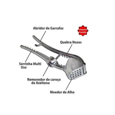 Espremedor De Alho Multifunção De Alumínio Fundido