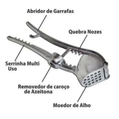 Espremedor De Alho Multifunção De Alumínio Fundido