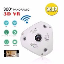 Câmera Ip Hd 2 Mp Panorâmica 360 Wifi Lente Olho De Peixe