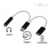 Adaptador Tipo C Saida P2+Recarga Celular Xtrad Xt2144