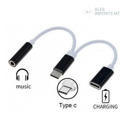 Adaptador Tipo C Saida P2+Recarga Celular Xtrad Xt2144