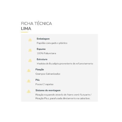 Cabeceira Cama Box Estofada Queen Queen Lima Plus Camurca - Simbal