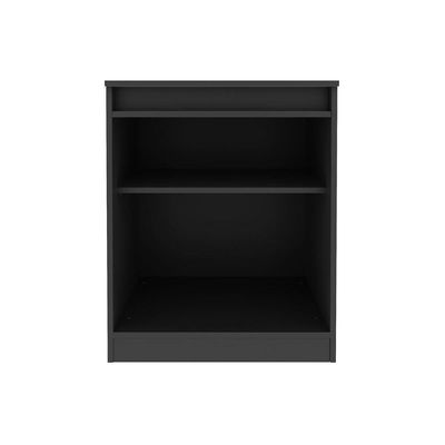 Balcão de Escritório ME4149 c/ 2 Portas c/ Chave Amêndoa/Preto - Tecno Mobili