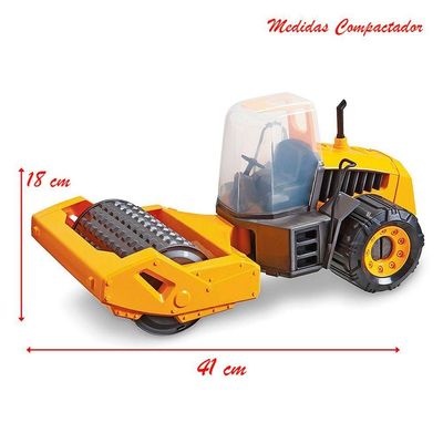 Brinquedo Trator Articulável Sx Compactor Construction Machine Máquina De Construção