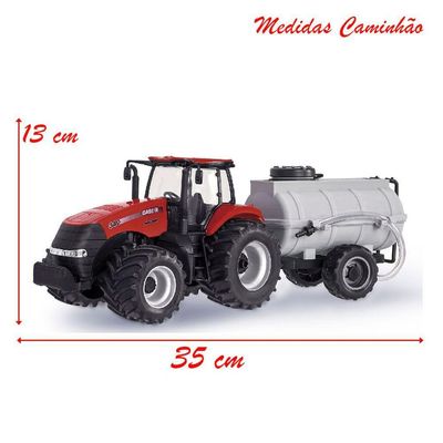 Brinquedo Trator Coleção Magnum 340 Tanque Case Agriculture Graneleiro