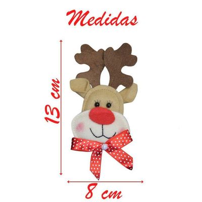 Enfeite Pendente Para árvore De Natal Rena 13cm 12 Unidades