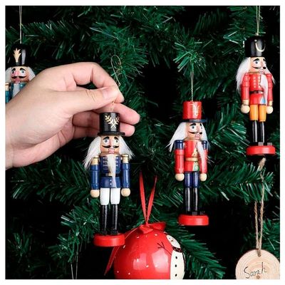 Enfeite Para árvore Natal Soldado Quebra Nozes 12cm 6 Peças