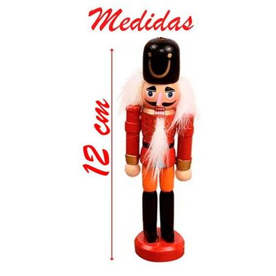 Enfeite Para árvore Natal Soldado Quebra Nozes 12cm 6 Peças
