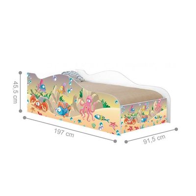 Cama Fun Fundo Do Mar Feliz Solteiro