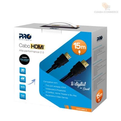 Cabo Hdmi Macho X Macho 15 Metros 3d Alta Qualidade