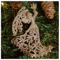 Enfeite Pendente árvore Natal Anjo Dourado 12,5cm