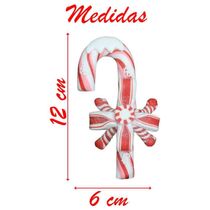 Enfeite Pendente Para árvore De Natal Doce Bengala 12cm