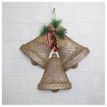 Enfeite Pendente Decoração Natalina Sino Dourado 30cm