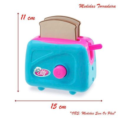 Brinquedo Mini Torradeira Coleção Le Chef