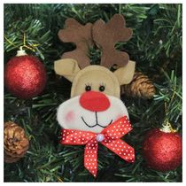 Enfeite Pendente Para árvore De Natal Rena 13cm 6 Unidades