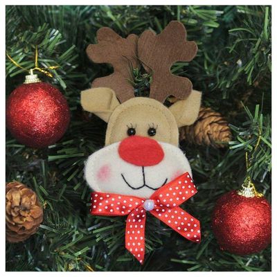 Enfeite Pendente Para árvore De Natal Rena 13cm 6 Unidades